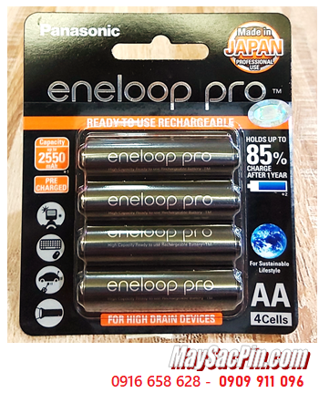 Panasonic Eneloop PRO BK-3HCCE/4B Pin sạc AA2550mAh 1.2v chính hãng, Xuất xứ NHẬT 